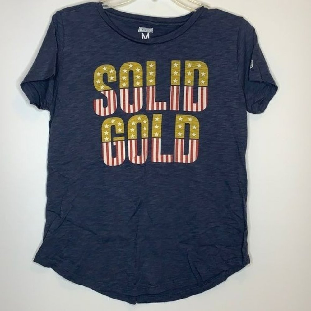 Tailgate Solid Gold Tee Red Blue M Medium - image 1